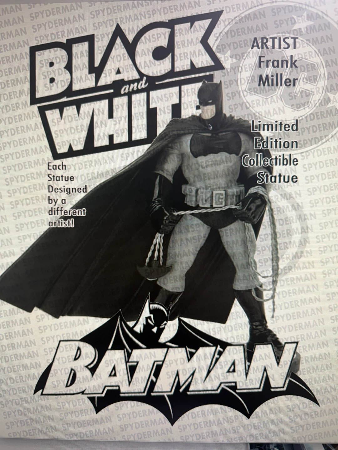 Batman Black and White Limited Ed Collectible Statue