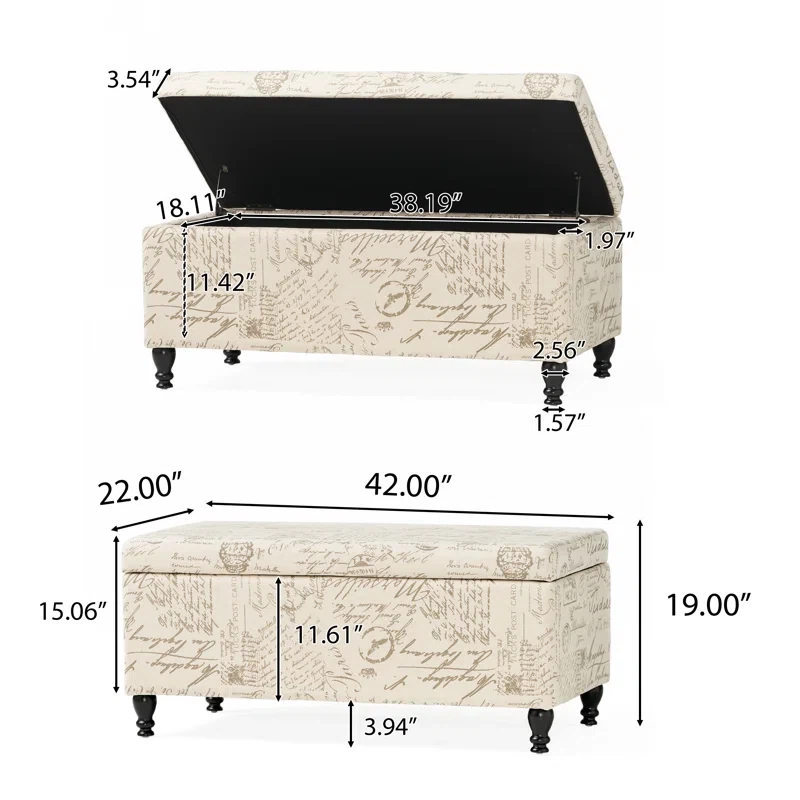 Storage Ottoman Bench - photo 3