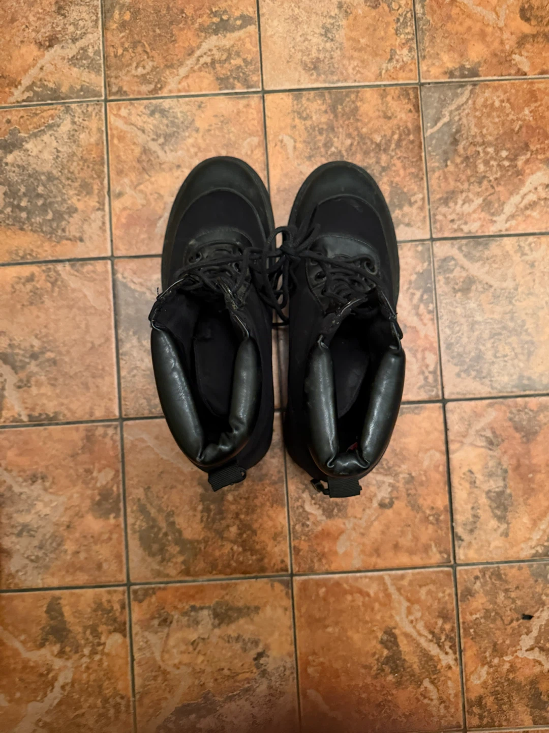 Zara Black Puffer Combat Boots