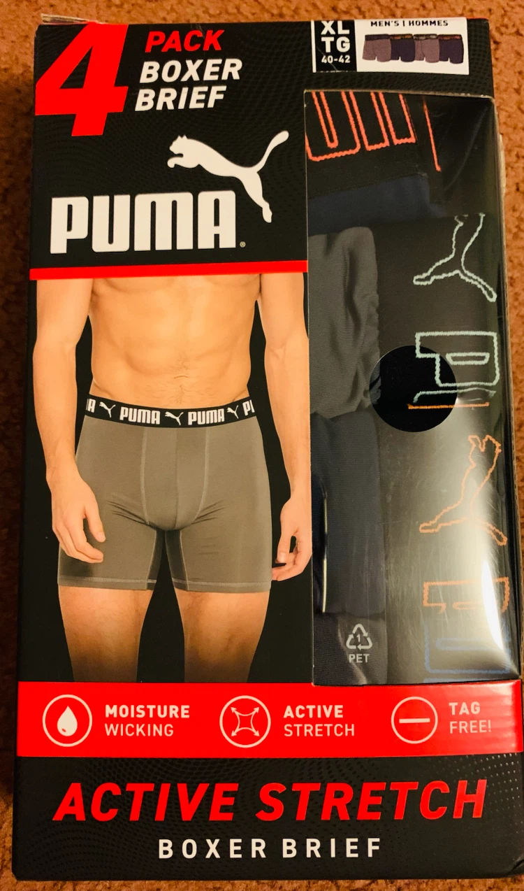 Men's XL Puma Brief 4-Pack Set.   Brand New