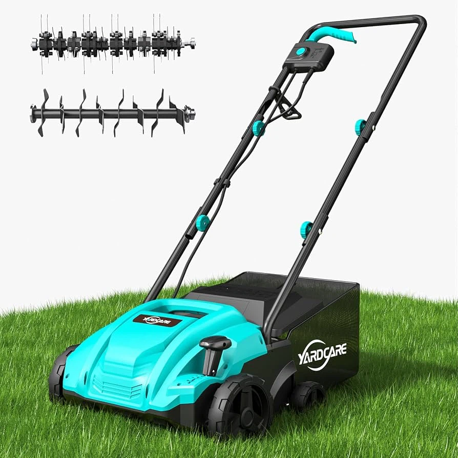 🔥🆕 Electric Dethatcher & Scarifier-13-Inch 2-in-1