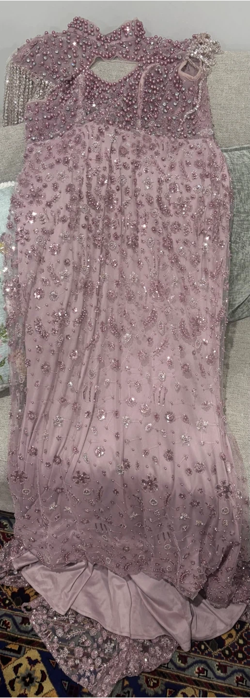 Sparkly Beaded Evening Gown with Fringe - photo 5