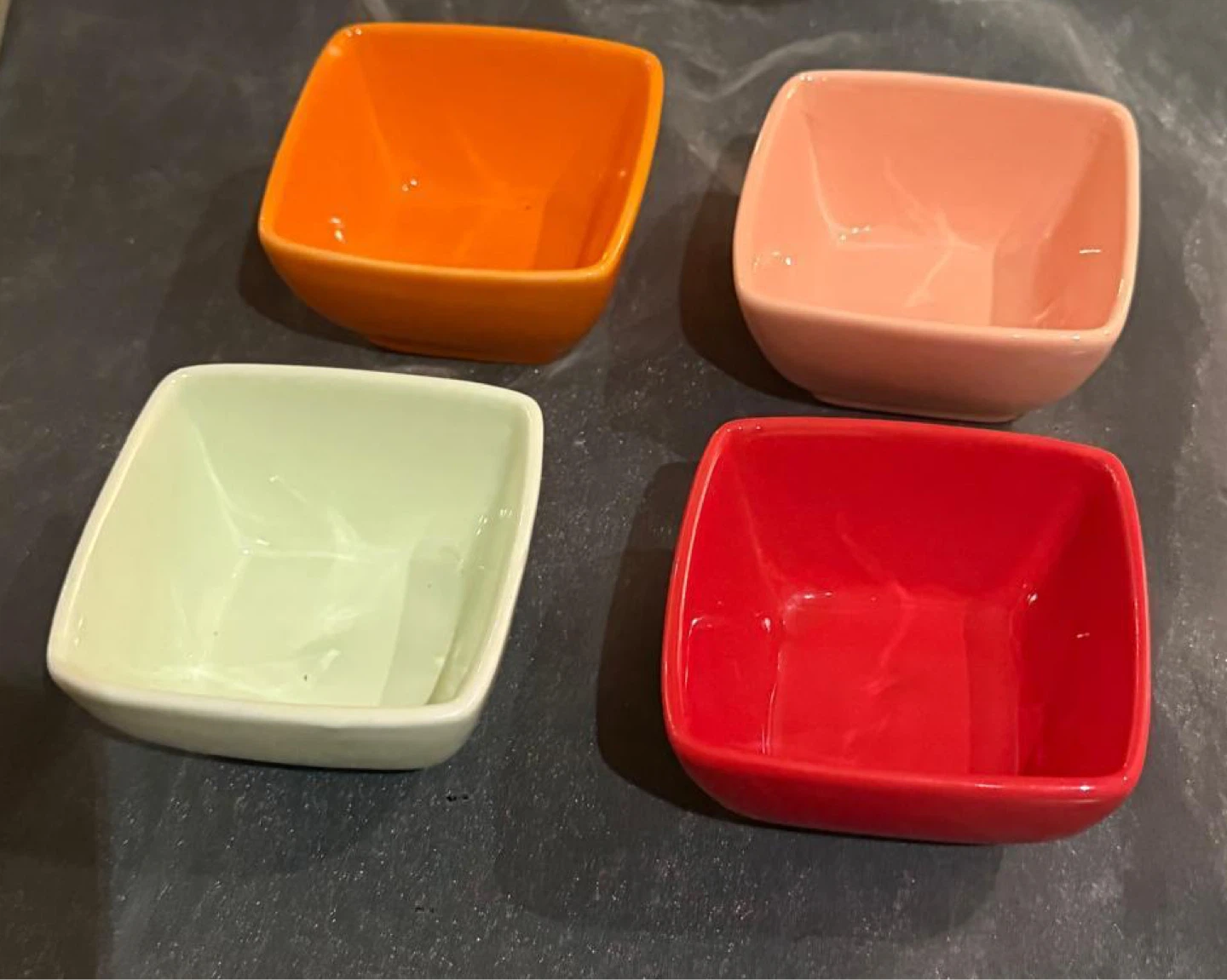 Set of 4 Colourful Ceramic Ramekins