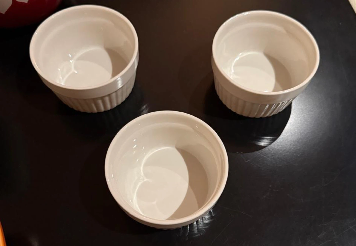 Set of 3 White Ramekins