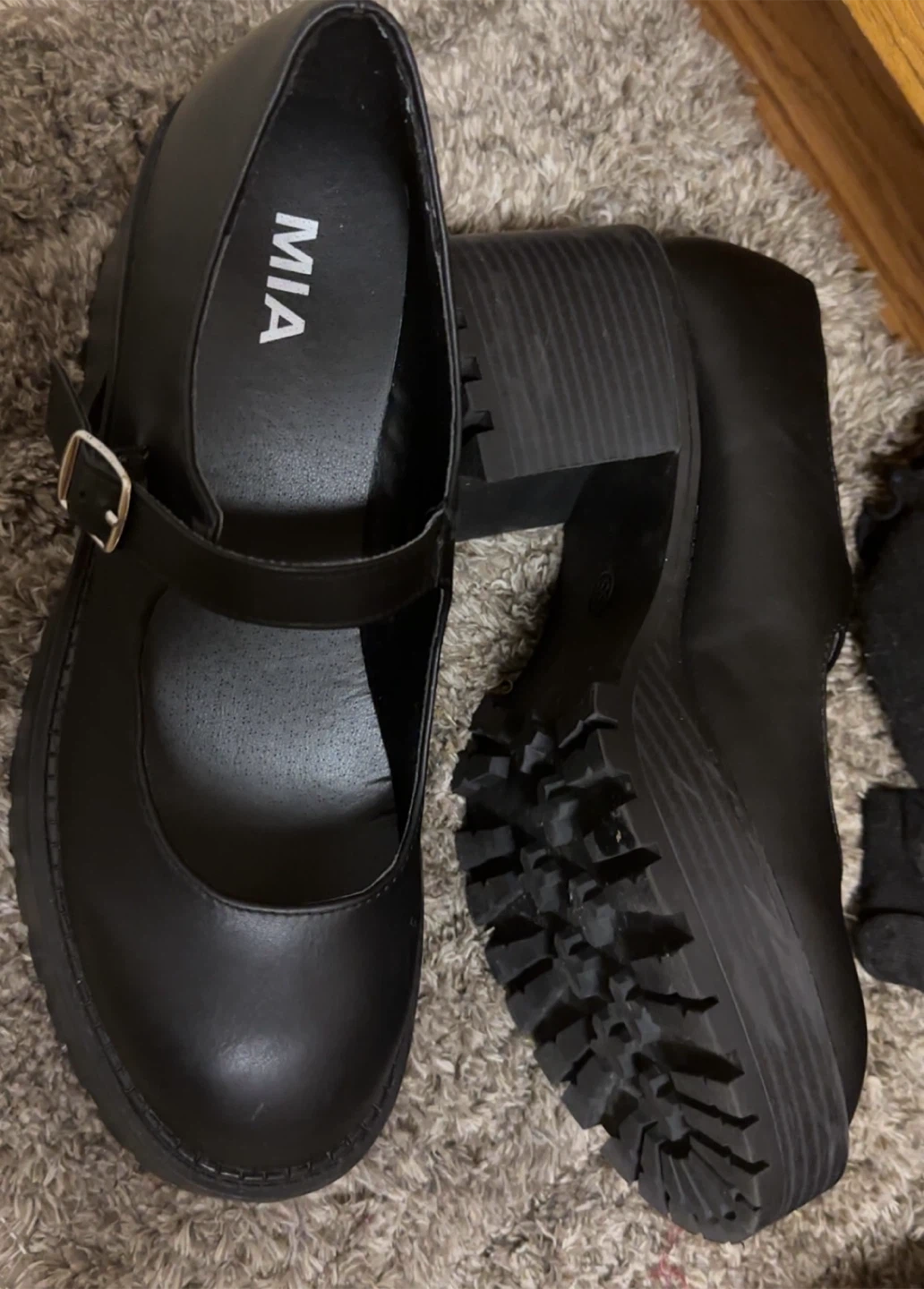 MIA Black Mary Jane Platform Shoes