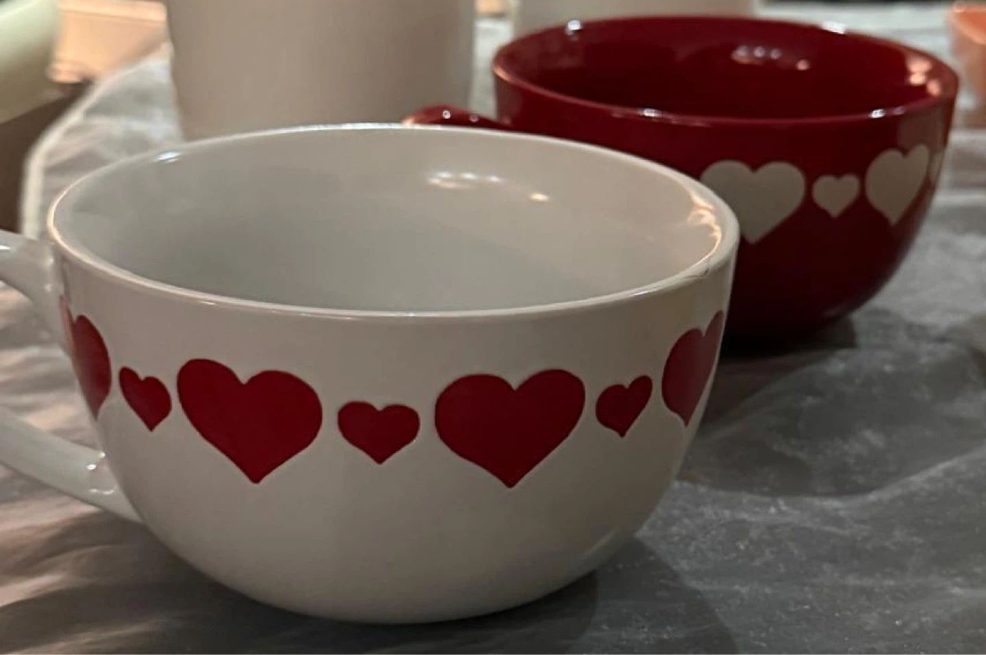 Heart Pattern Soup Mugs - photo 2