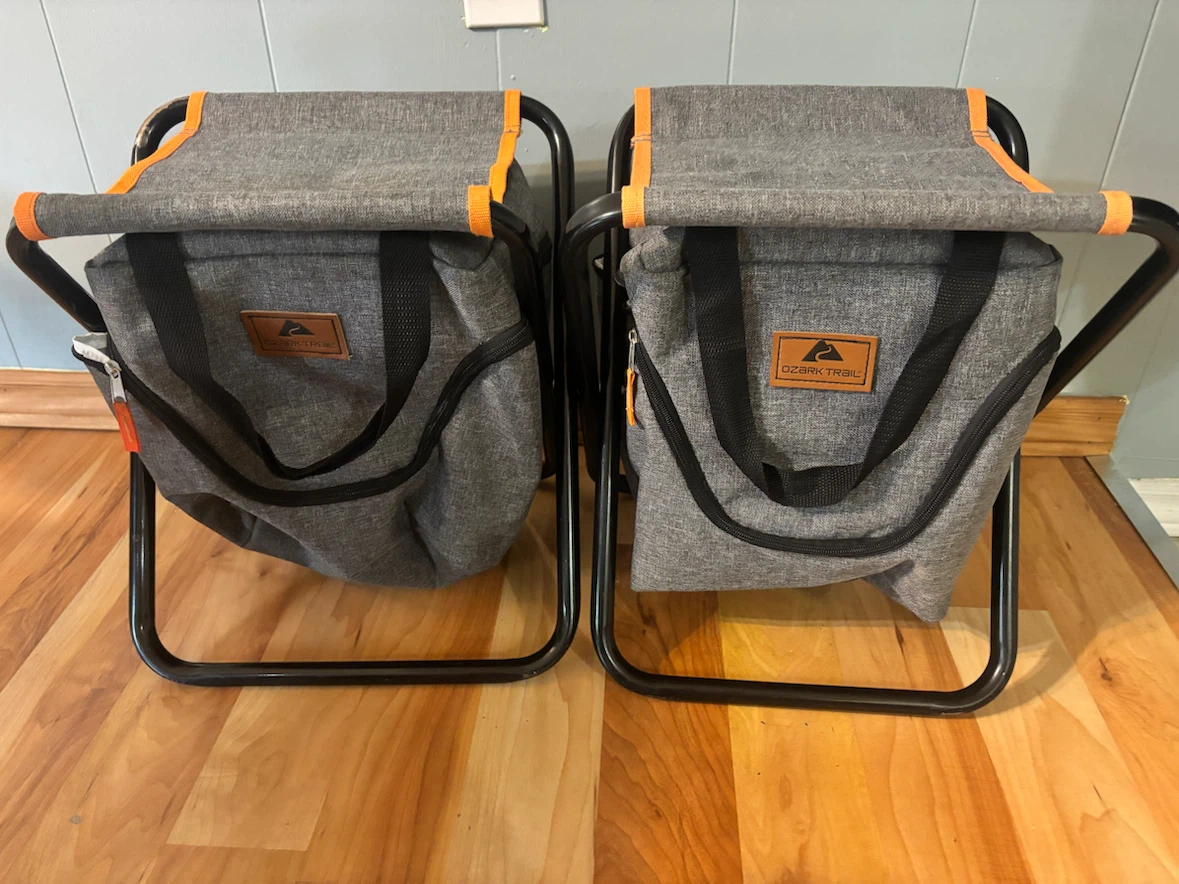 Ozark Trail Grey Folding Cooler Chairs (2-Pack)