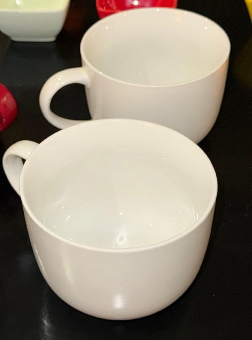 Set of 2 White Soup Mugs