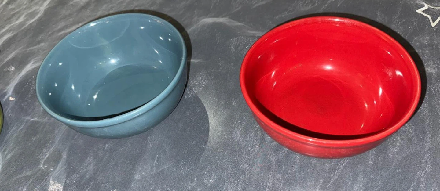 Pair of Bowls Red and Blue