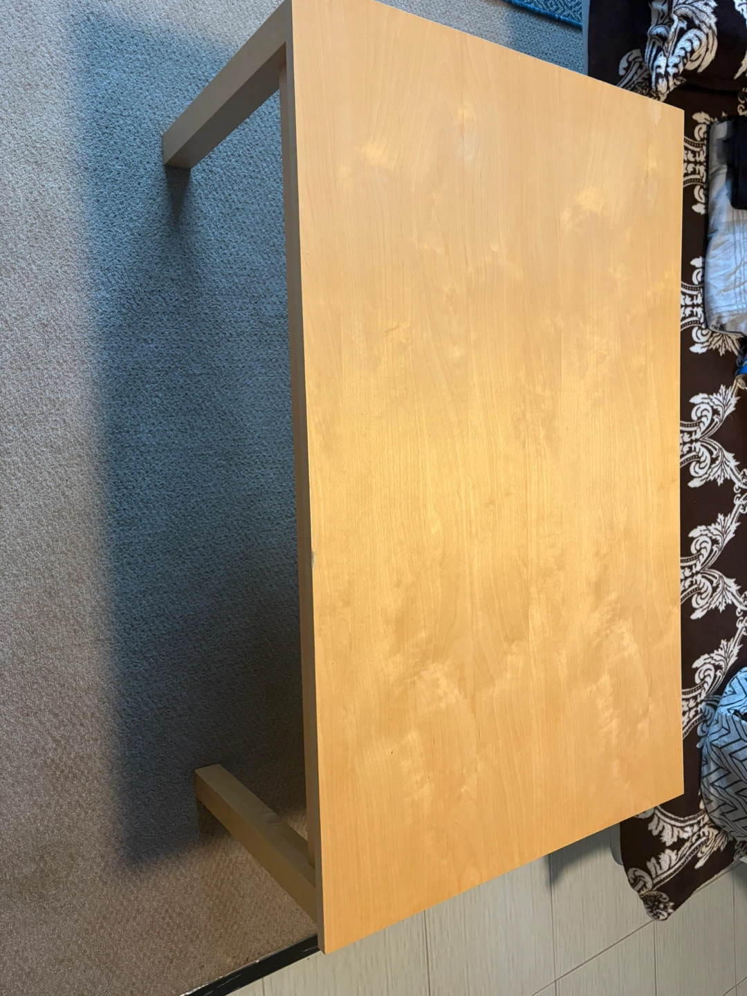 Light Wood Coffee Table with Drawer - photo 2