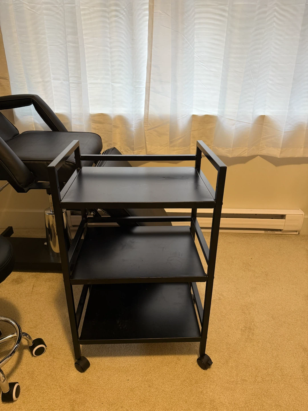 Black Tattoo / Beauty Bed with Rolling Stool and Cart - photo 3