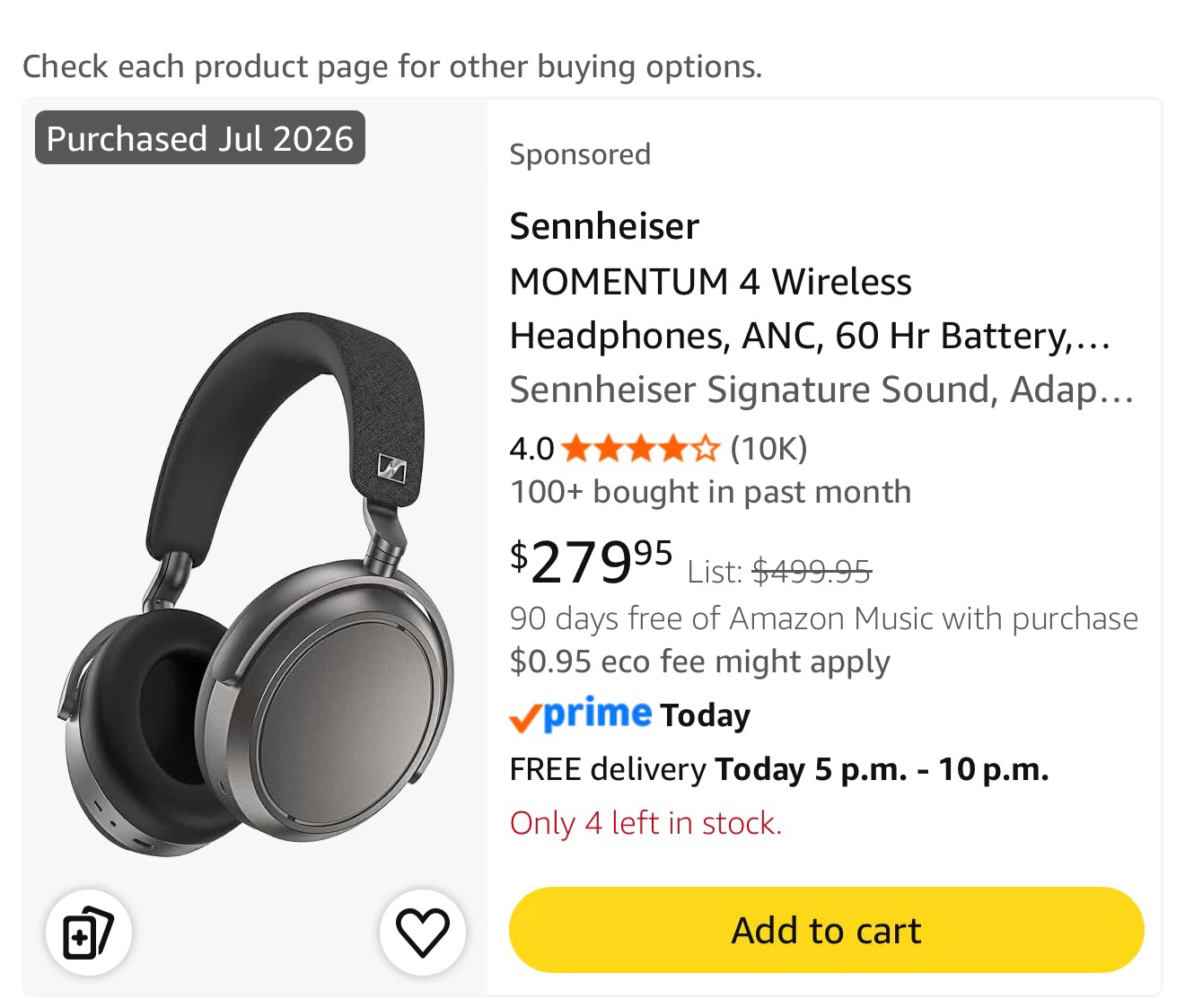Sennheiser MOMENTUM 4 Wireless Headphones - photo 4