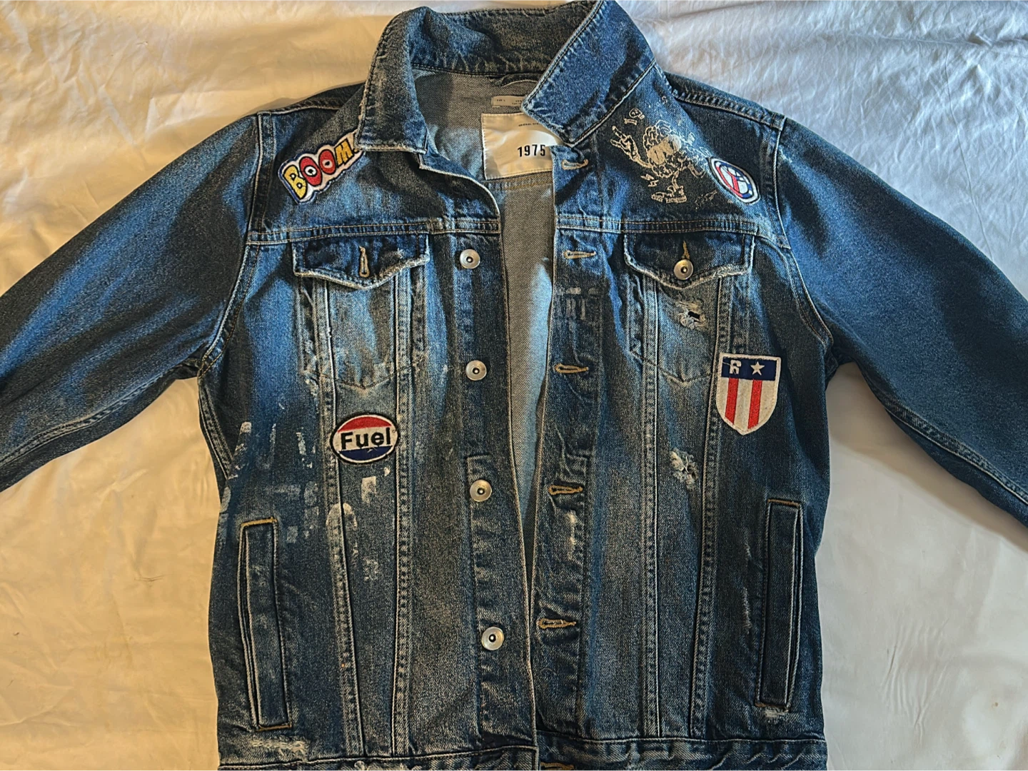 Men's Denim Jacket with Patches - photo 3