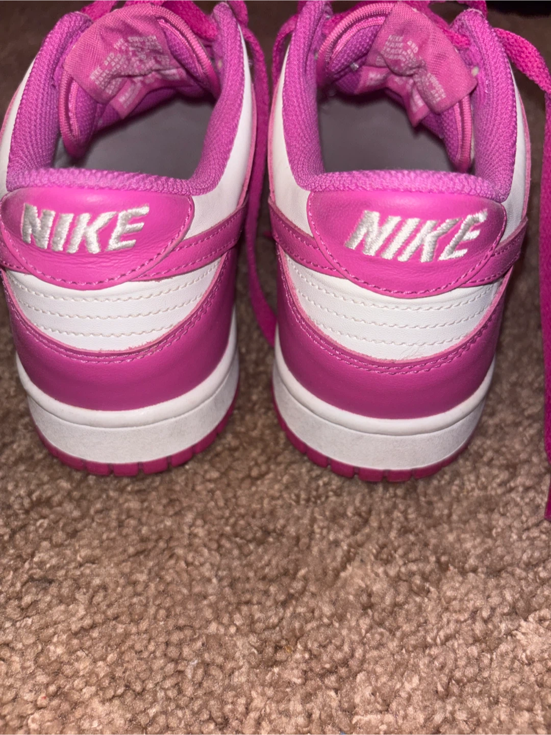 White and Hot pink Nike dunks - photo 5