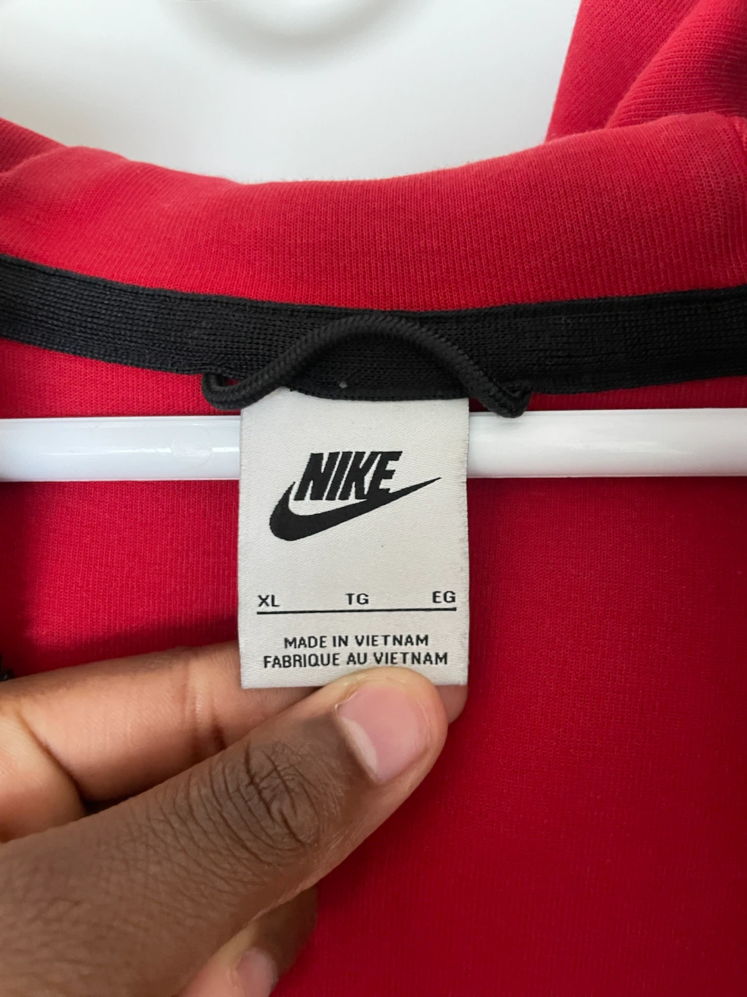 Nike Tech Fleece Red Zip-Up Hoodie - photo 5