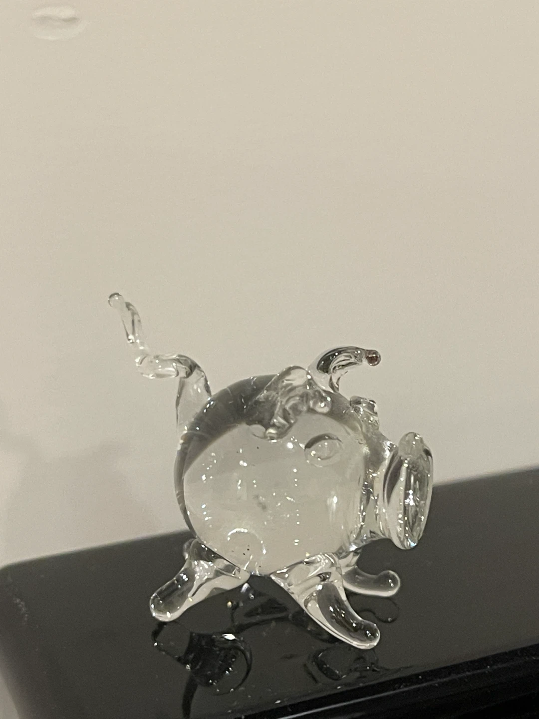 Crystal Clear Pig Figurine