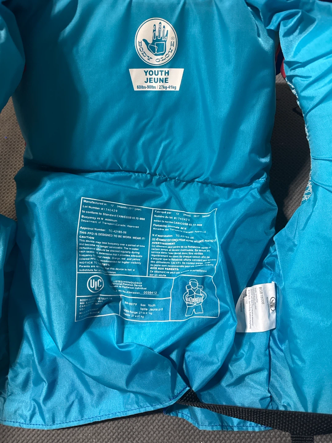 Body Glove Youth Life Jacket / PFD – 60–90 lbs - photo 2