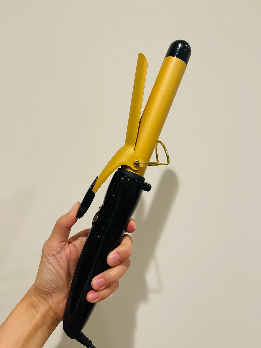 Gold and Black Curling Iron