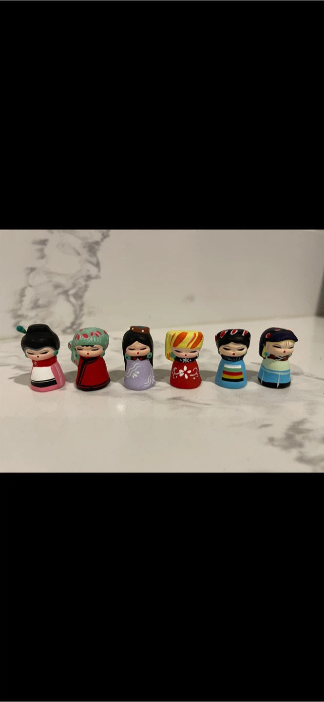 Kokeshi Style Dolls Set