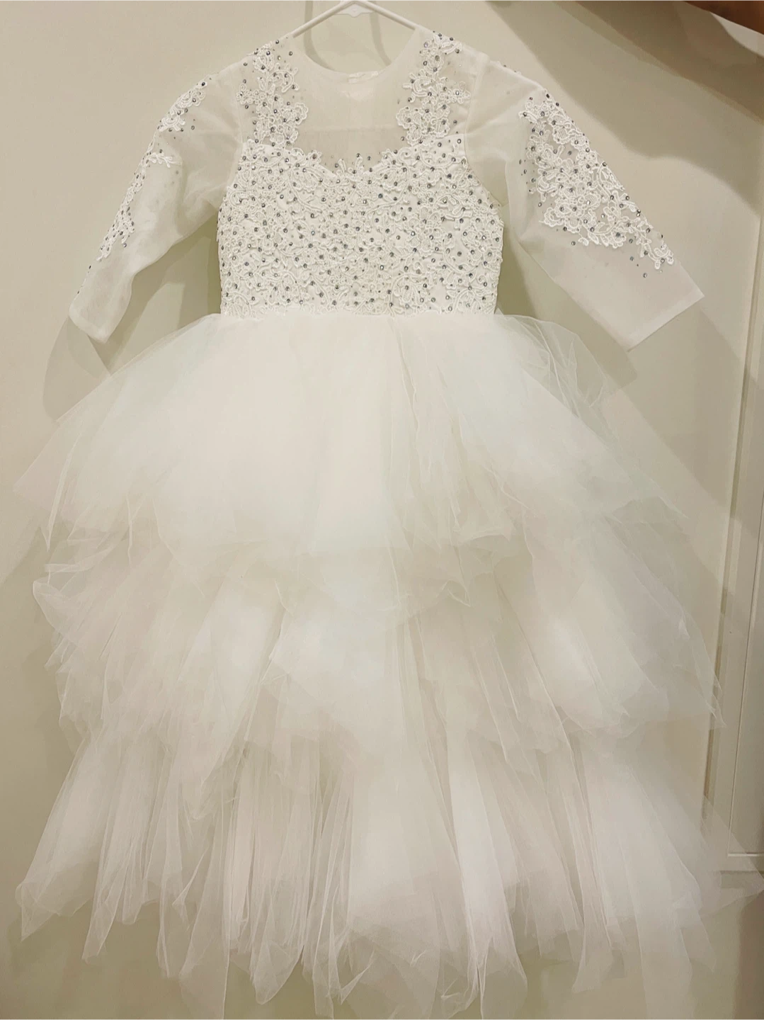 White Tulle Flower Girl Dress
