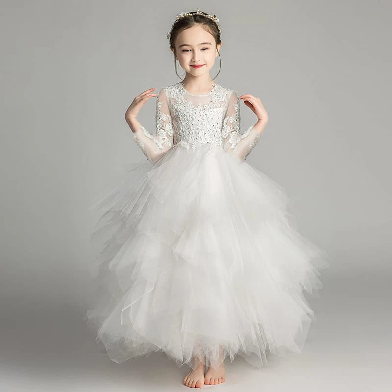 White Tulle Flower Girl Dress - photo 2