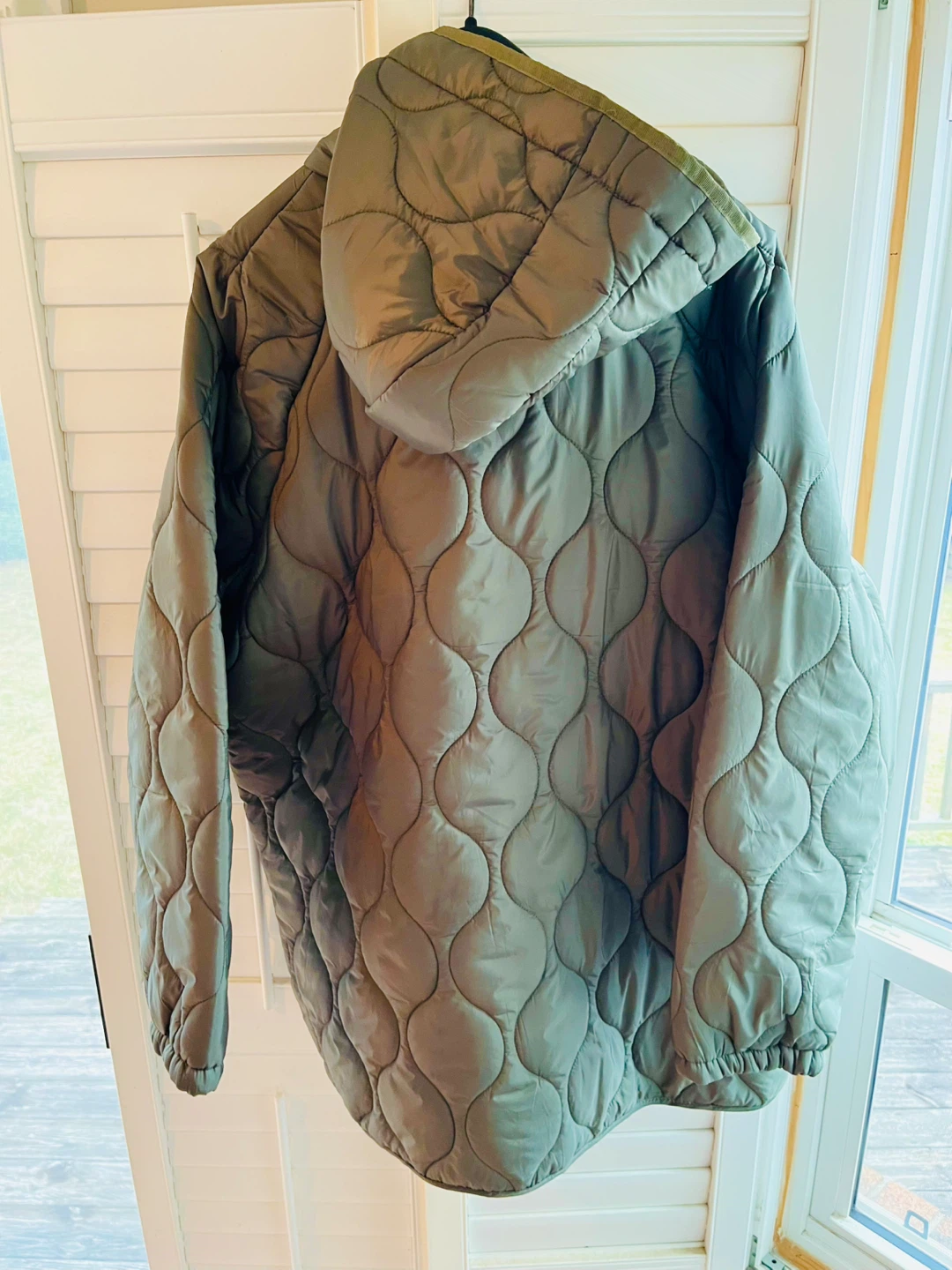 Women Mid-Length Hooded Light Puffer Jacket - photo 2