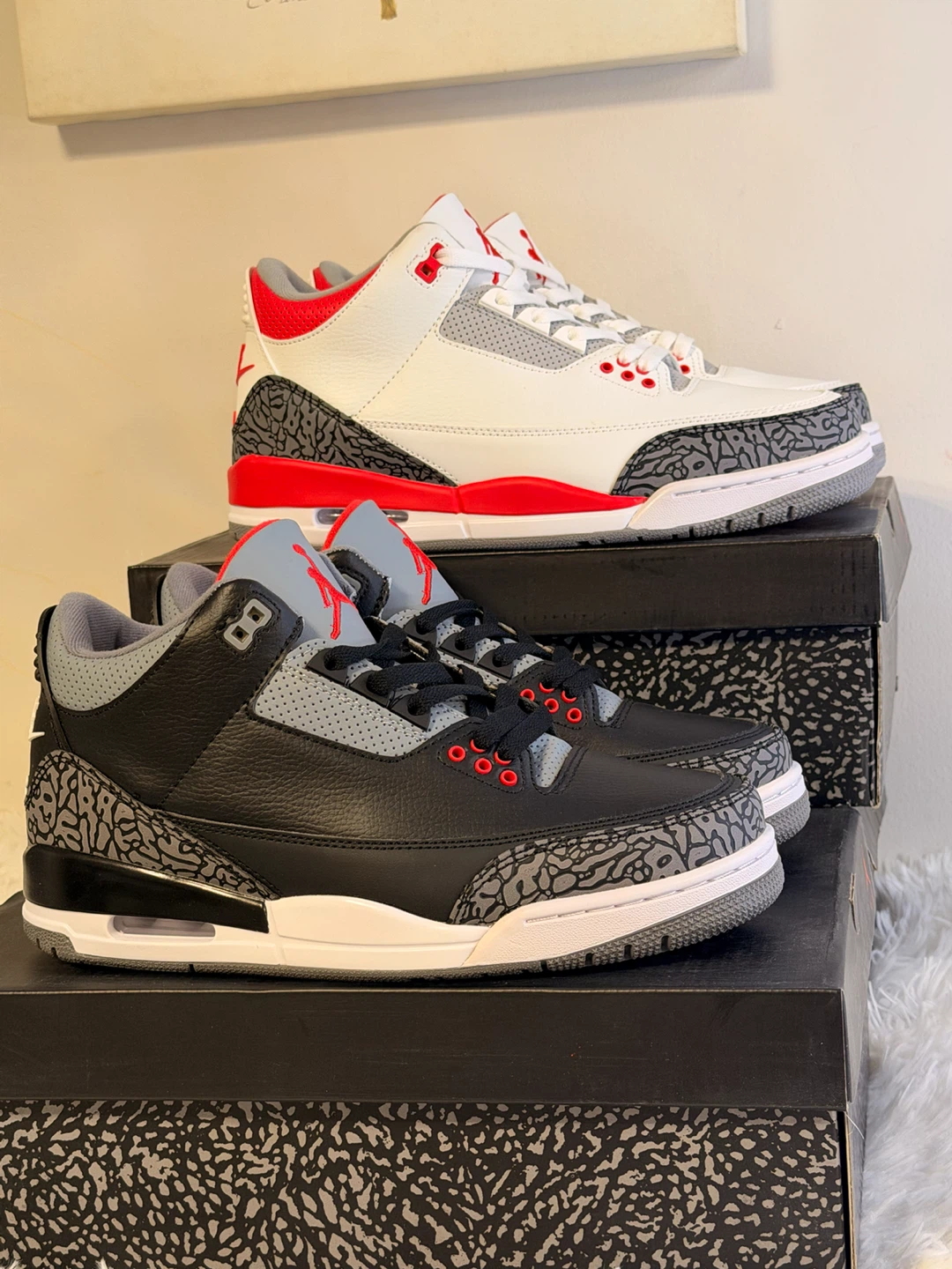 Air Jordan 3 "White Cement" & "Black Cement" Sneakers