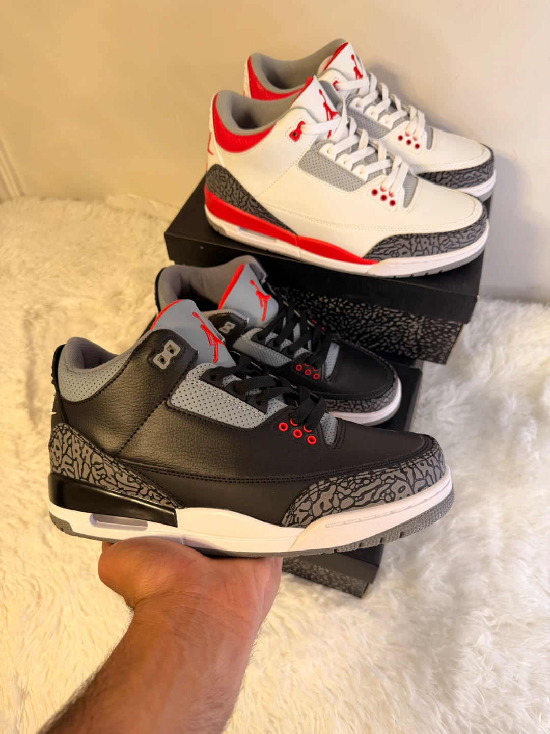 Air Jordan 3 "White Cement" & "Black Cement" Sneakers - photo 5