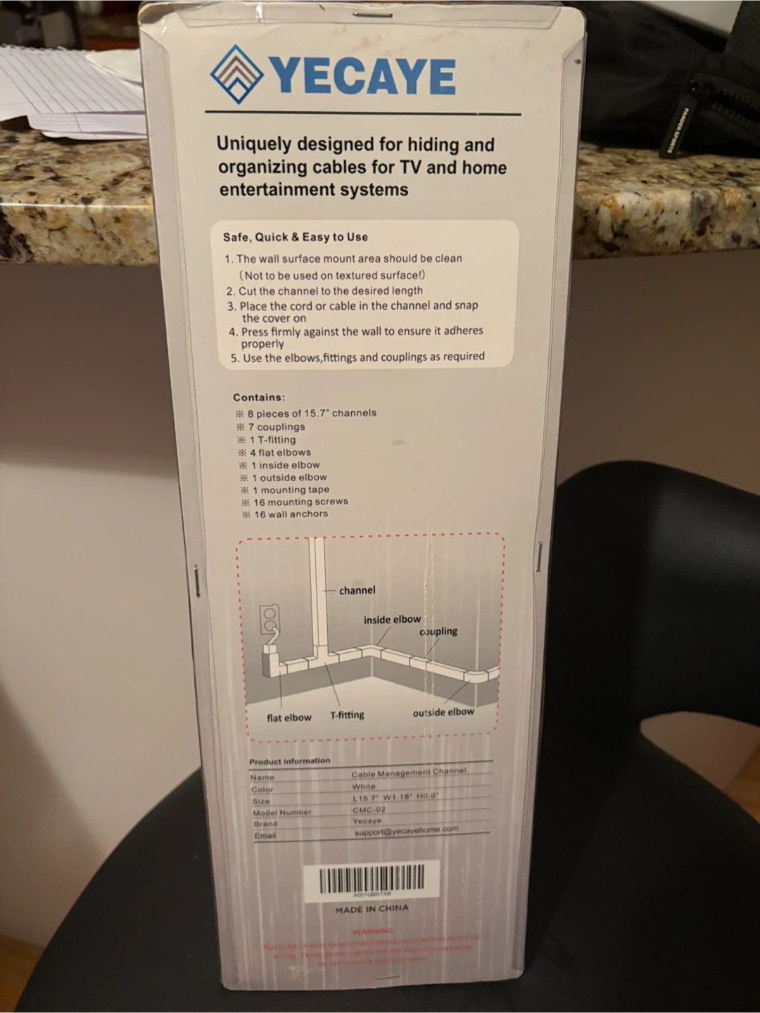YECAYE Cable Management Channel Kit - photo 2