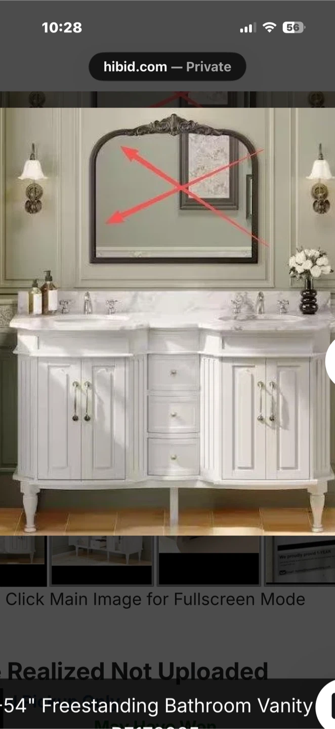54" Freestanding Bathroom Vanity - Black