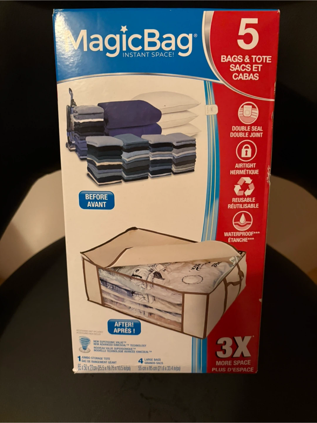 MagicBag Jumbo Storage Totes (5 Pack)