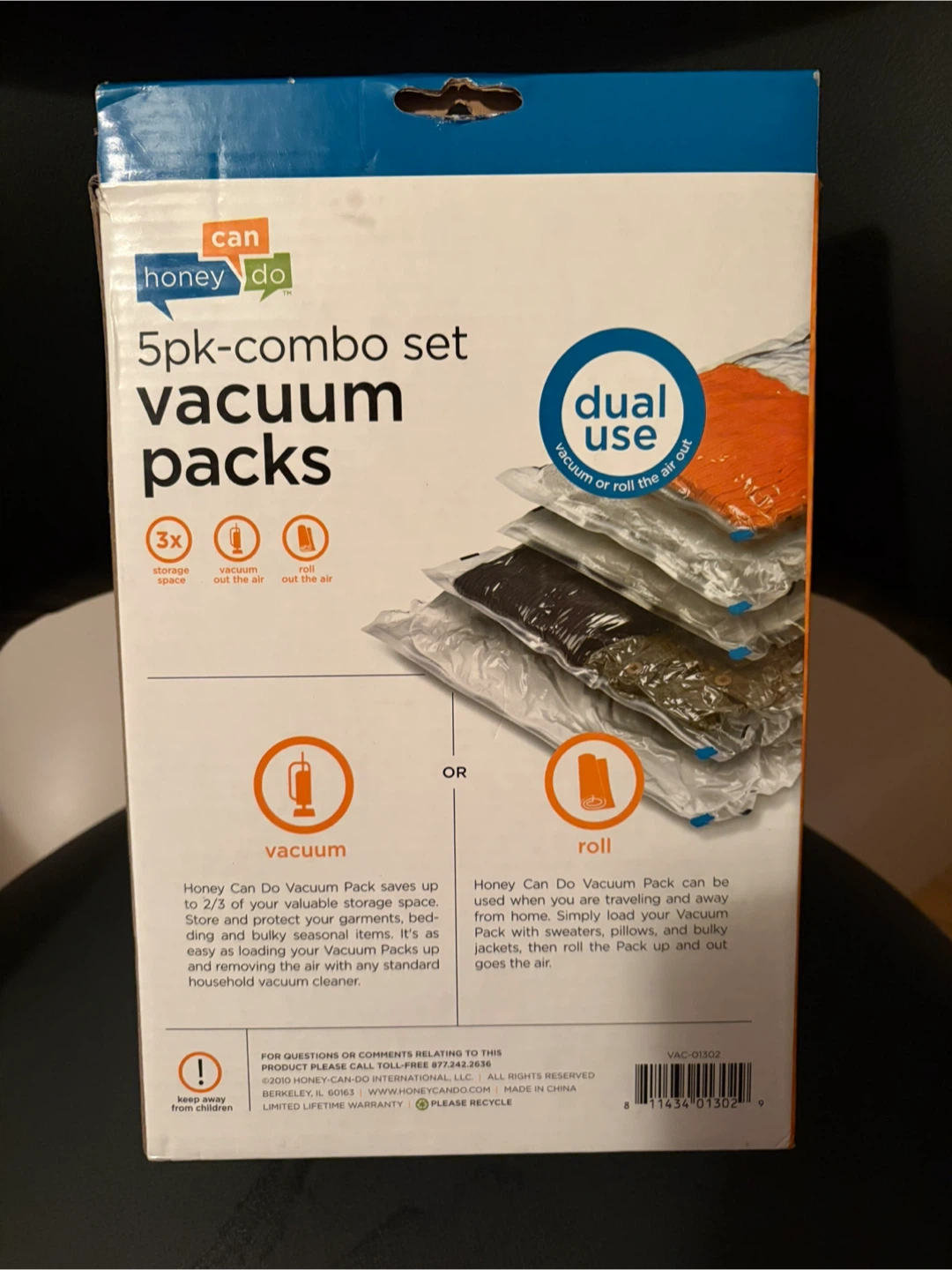 Honey Can Do 5pk Combo Set Vacuum Packs - photo 2
