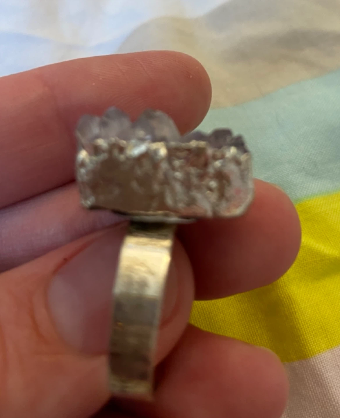 Brand new adjustable Amethyst Druzy Ring - photo 4