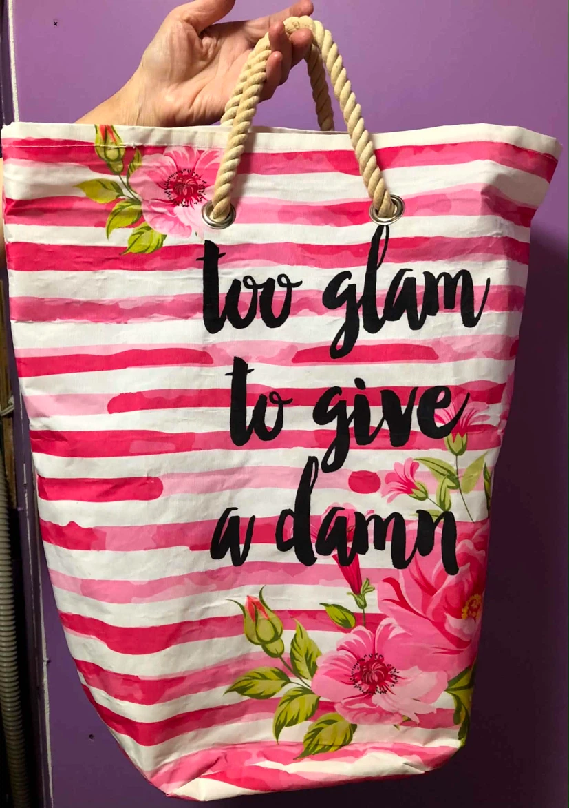 Beach Tote Bag Too Glam to Give a Damn