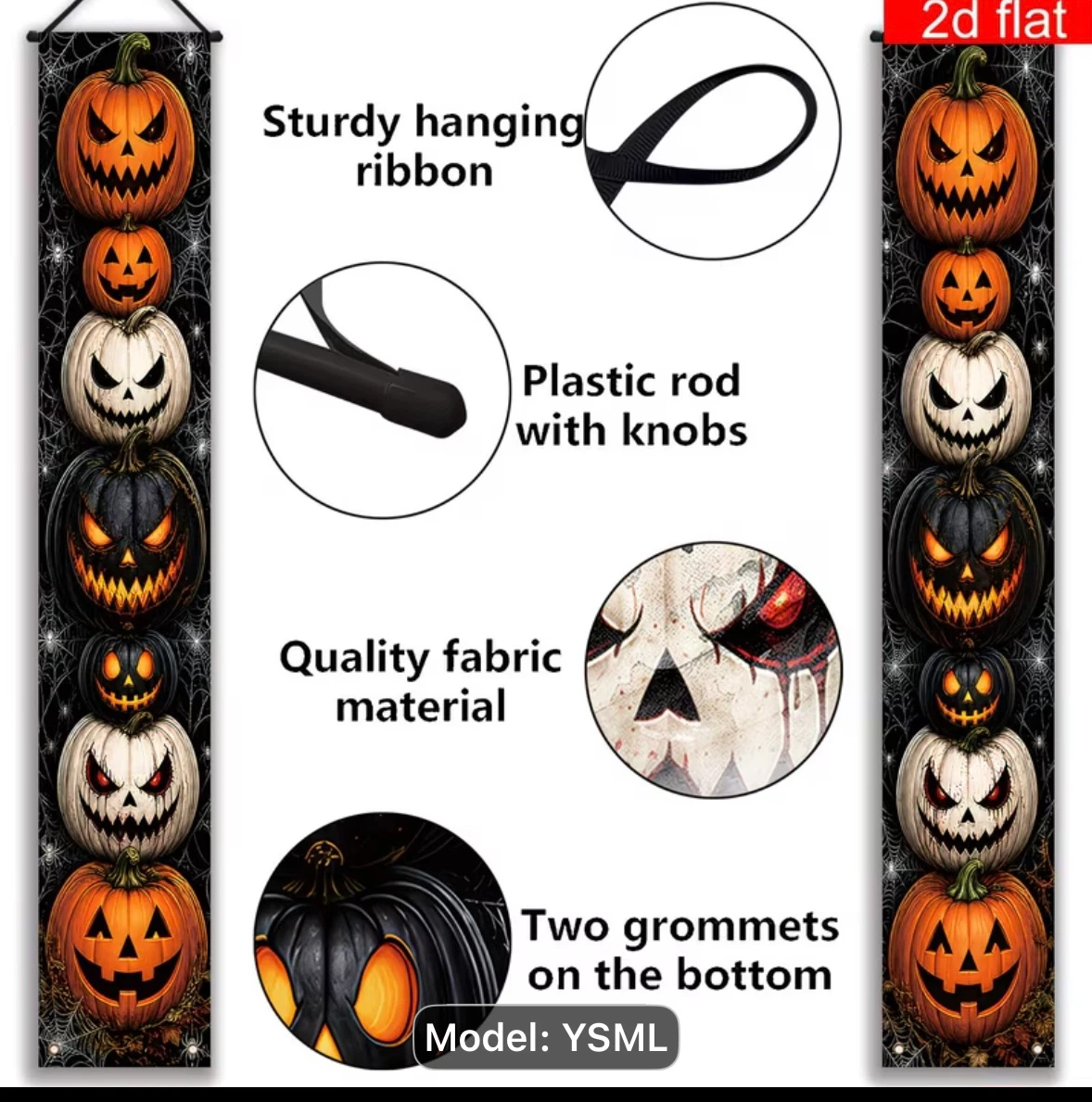 Halloween Porch Banner Decoration Set (2 Pack) - photo 2