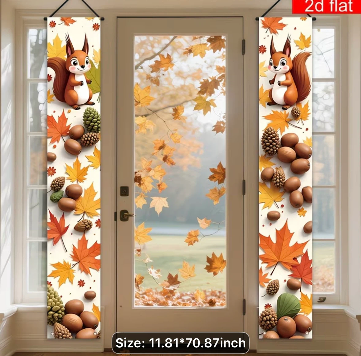 Autumn Squirrel Door Banners (Set of 2) - photo 4