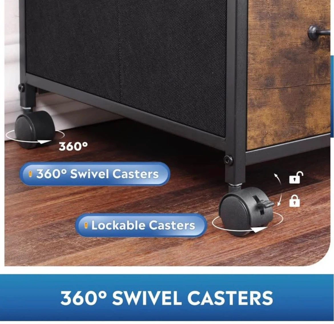 DEVAİSE 3 Drawer Mobile File Cabinet Rolling Printer Stand - photo 4