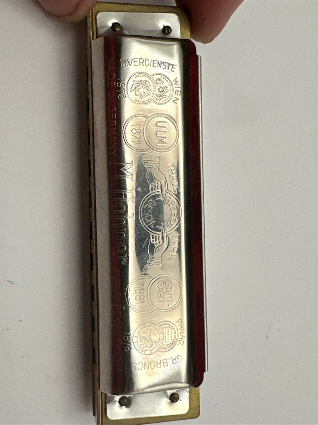 Vtg M. Hohner Marine Band Harmonica Key No. A440 Made in Germany - photo 2