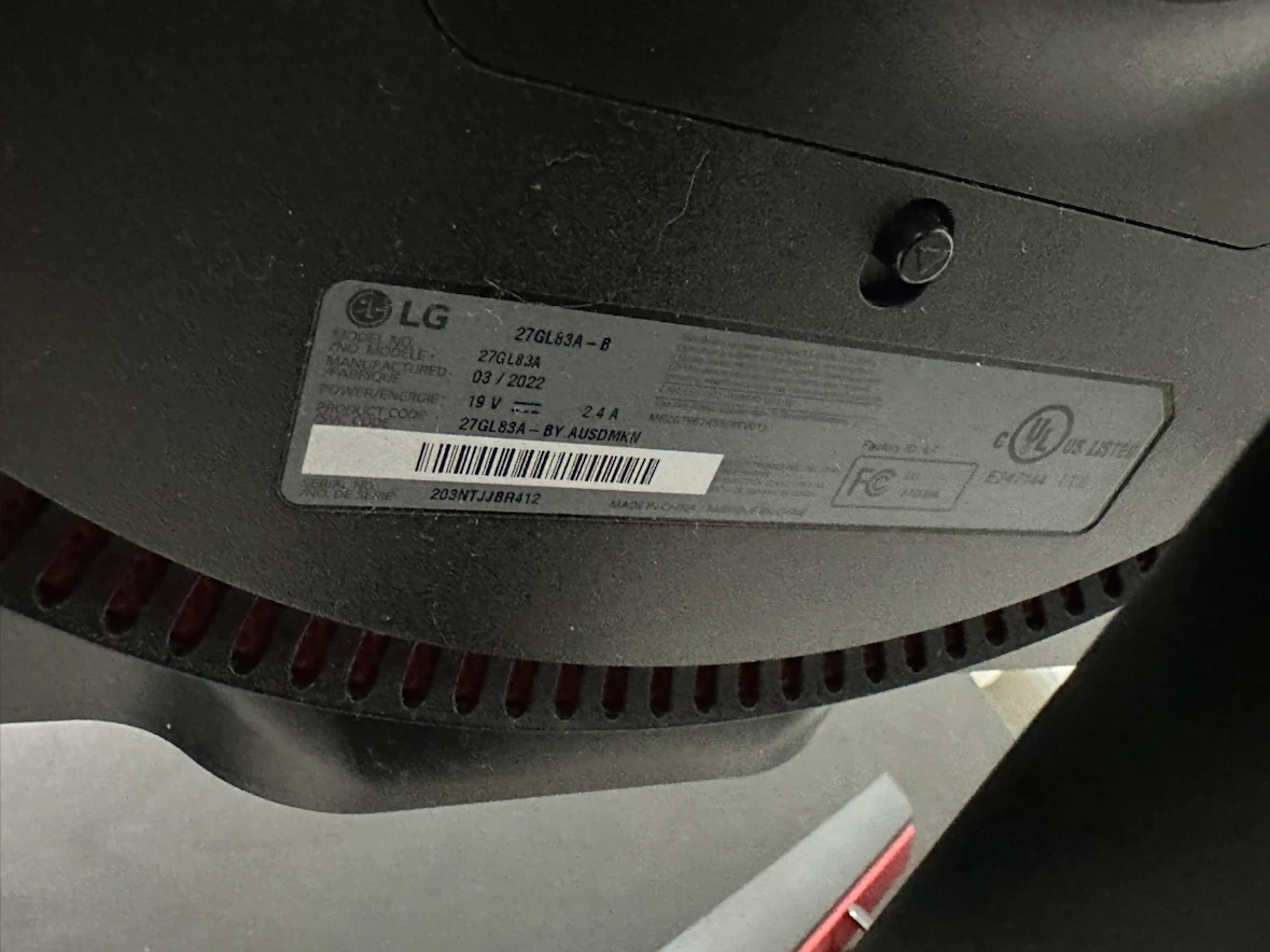 LG 27GL83A-B 27” Gaming Monitor - photo 3