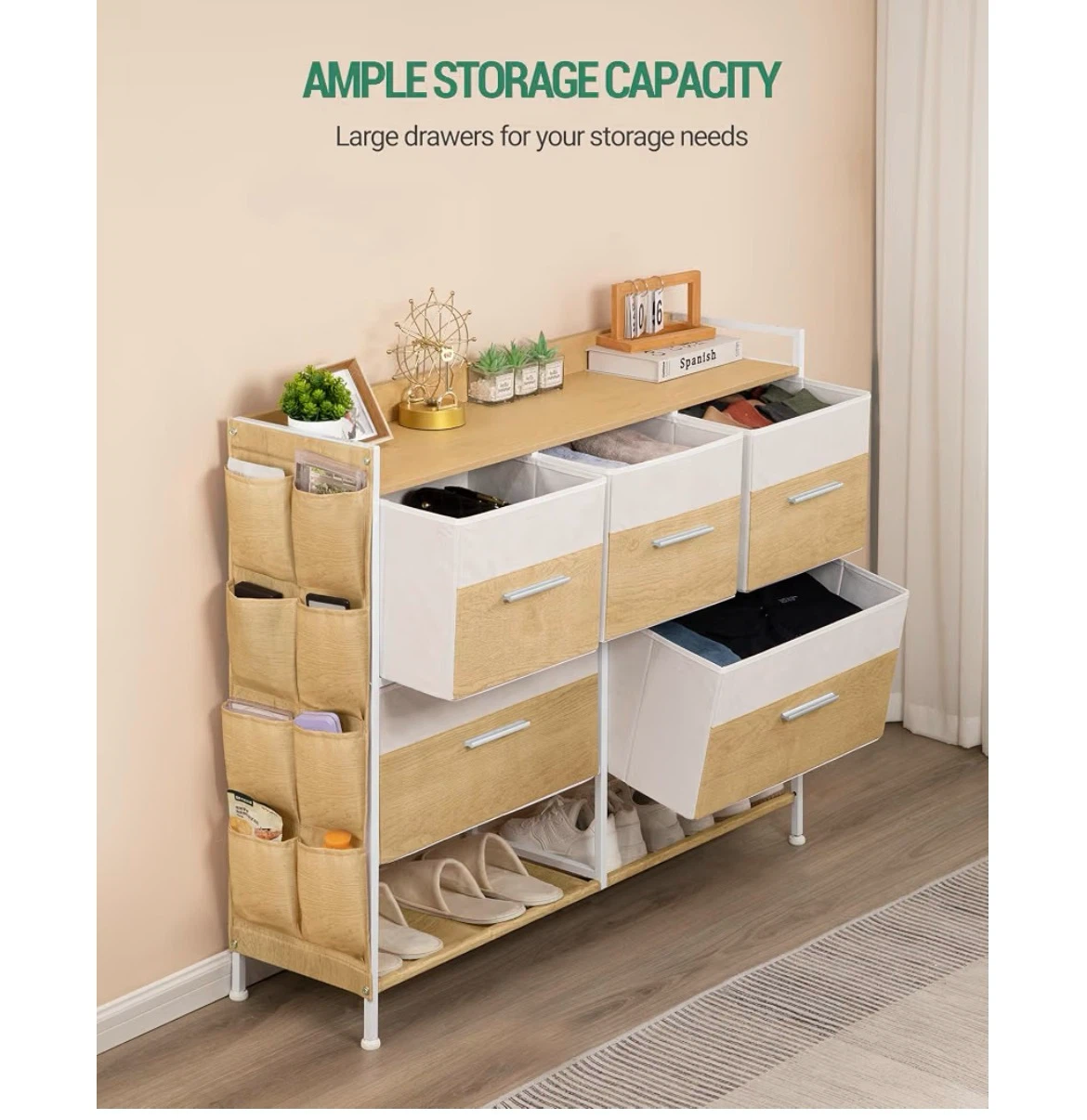 Hzuāneri 5 Drawer Chest with Shoe Rack - photo 4