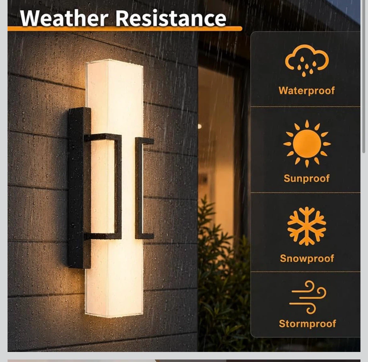 Hyunbae LED Wall Sconce Light - 16" Modern Outdoor Light Fixture - photo 3