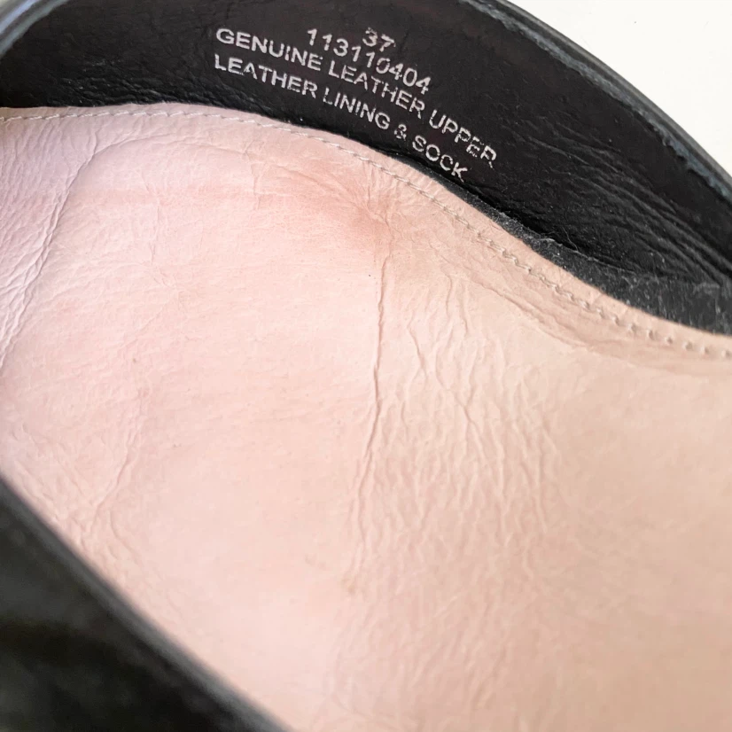 Town Shoes Black Leather Pointed Toe Heels (US 7) - photo 5