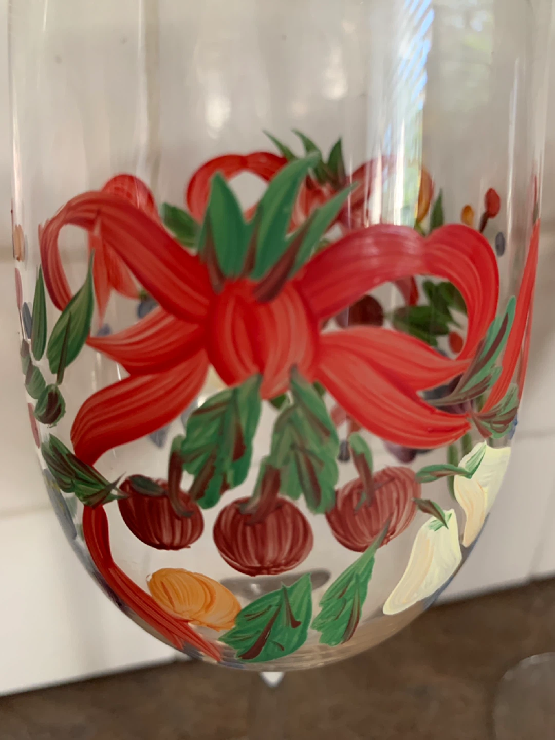 Set of 15 Hand-Painted Wine Glasses - photo 3