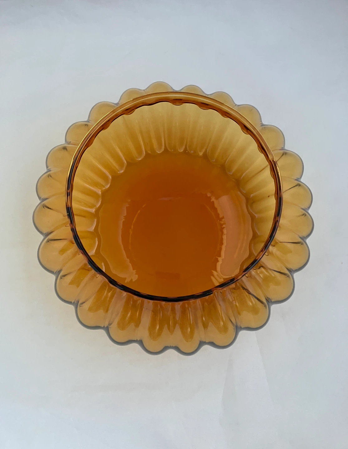 EMPOLI Amber Glass Pumpkin Jar with Lid, Italy - photo 3