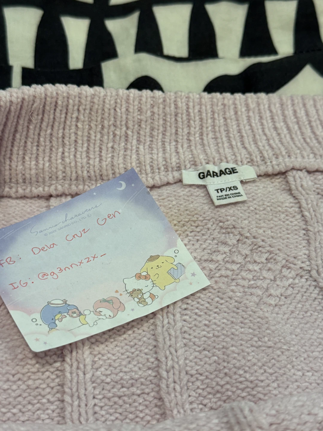 GARAGE Pink Cable Knit Sweater - photo 2