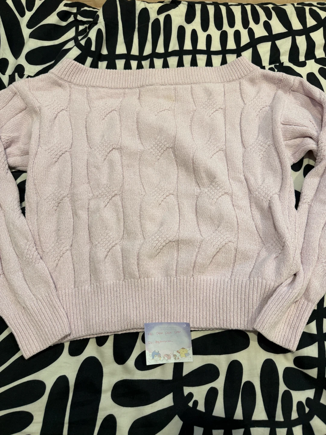 GARAGE Pink Cable Knit Sweater - photo 3