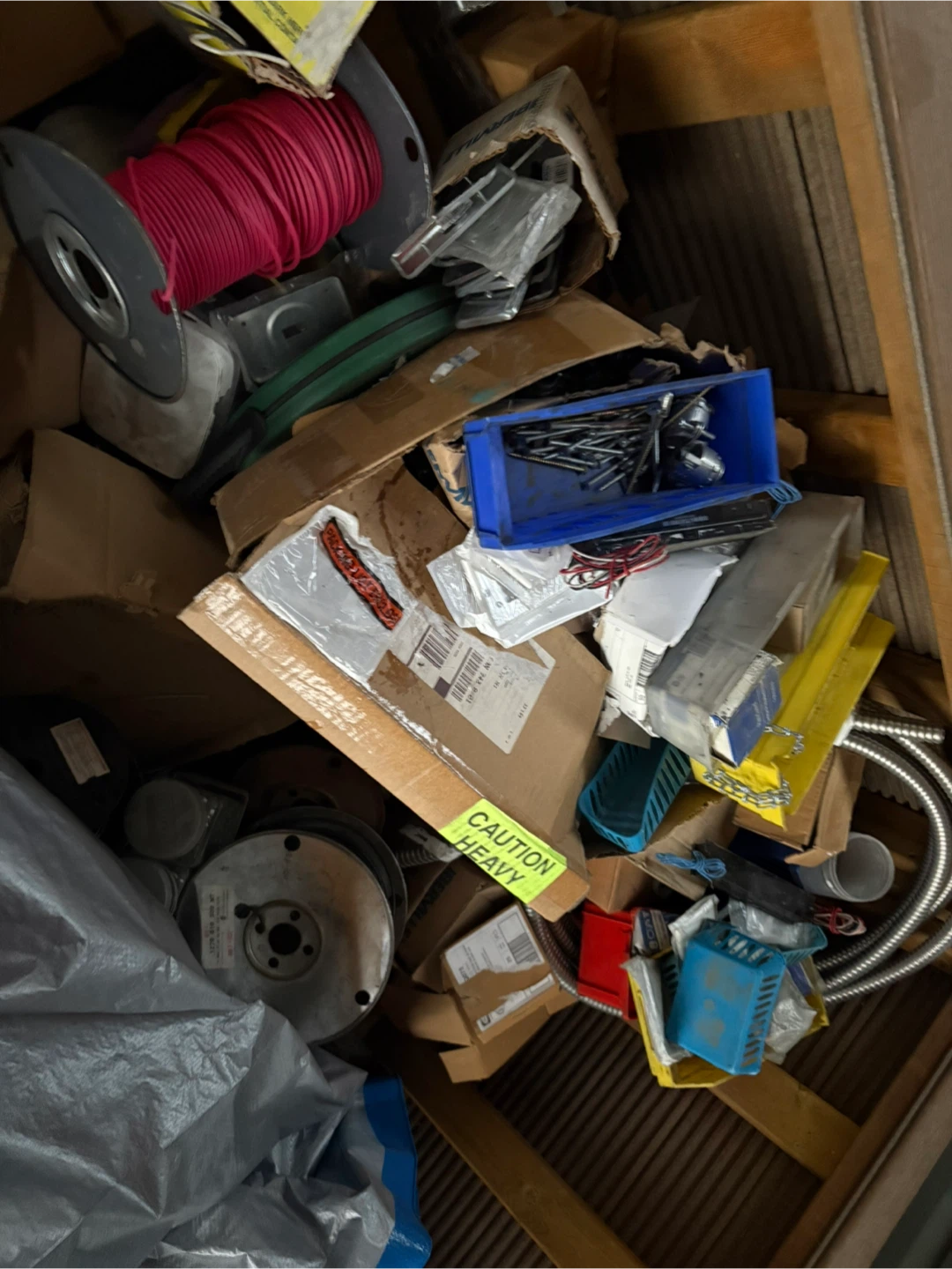 Assorted Electrical Components and Wire Spools