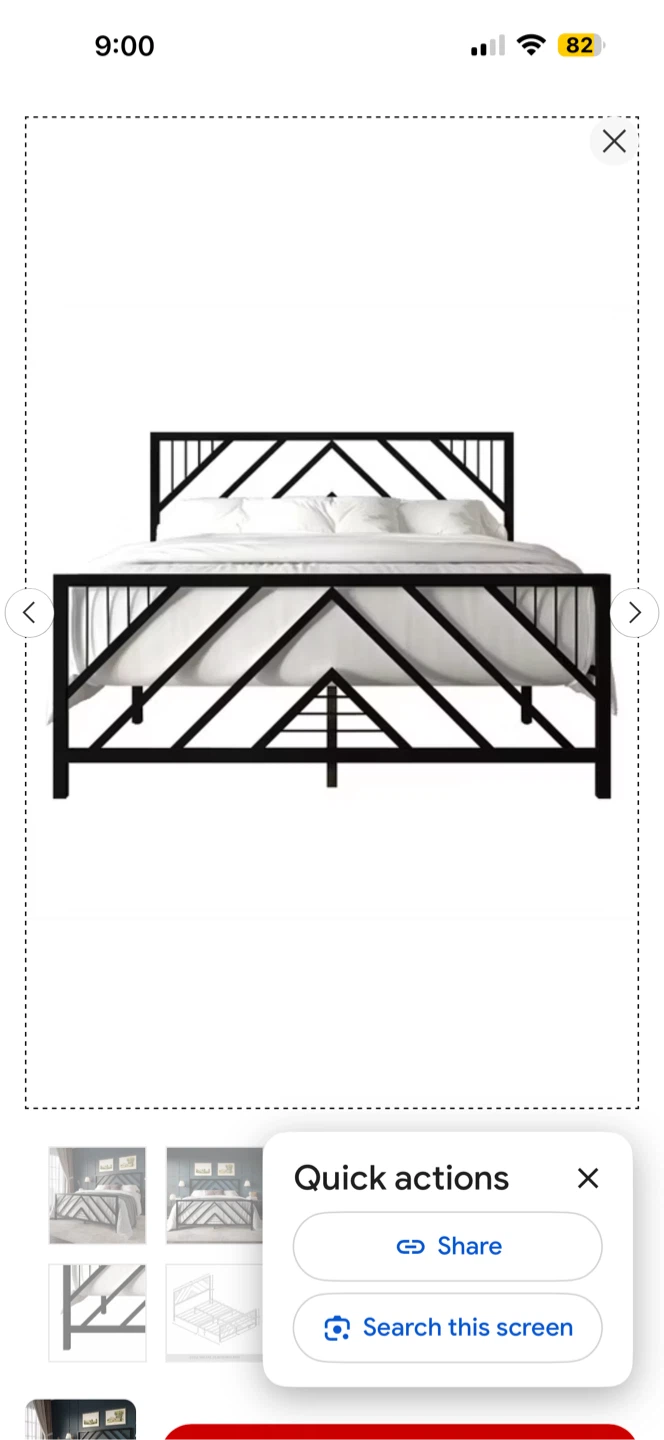 ChaletPosh Full Size Metal Platform Bed in Black - photo 3