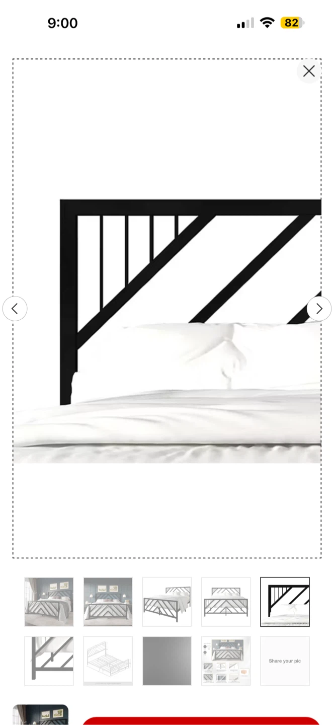 ChaletPosh Full Size Metal Platform Bed in Black - photo 4