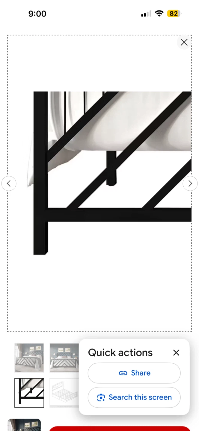 ChaletPosh Full Size Metal Platform Bed in Black - photo 5